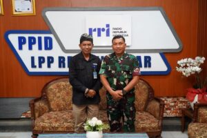 Perkuat Kemitraan Strategis, Kapendam IX/Udayana Silaturahmi ke RRI Denpasar